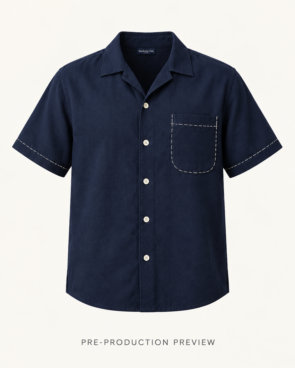 Generated pre-production front preview of Contrast-stitch work shirt.
