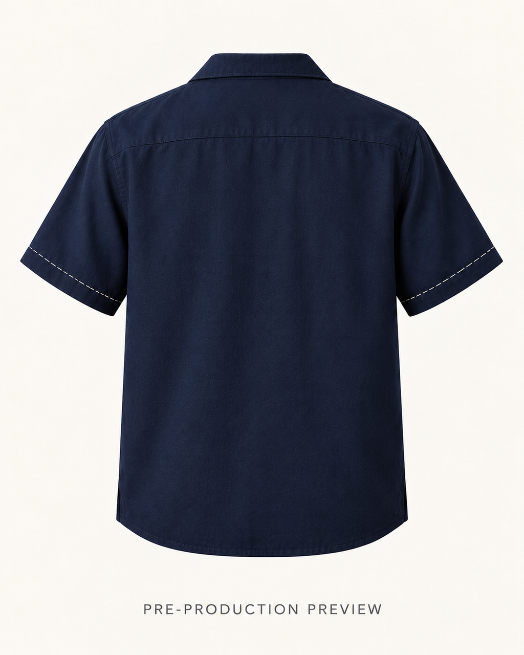 Generated pre-production back preview of Contrast-stitch work shirt.