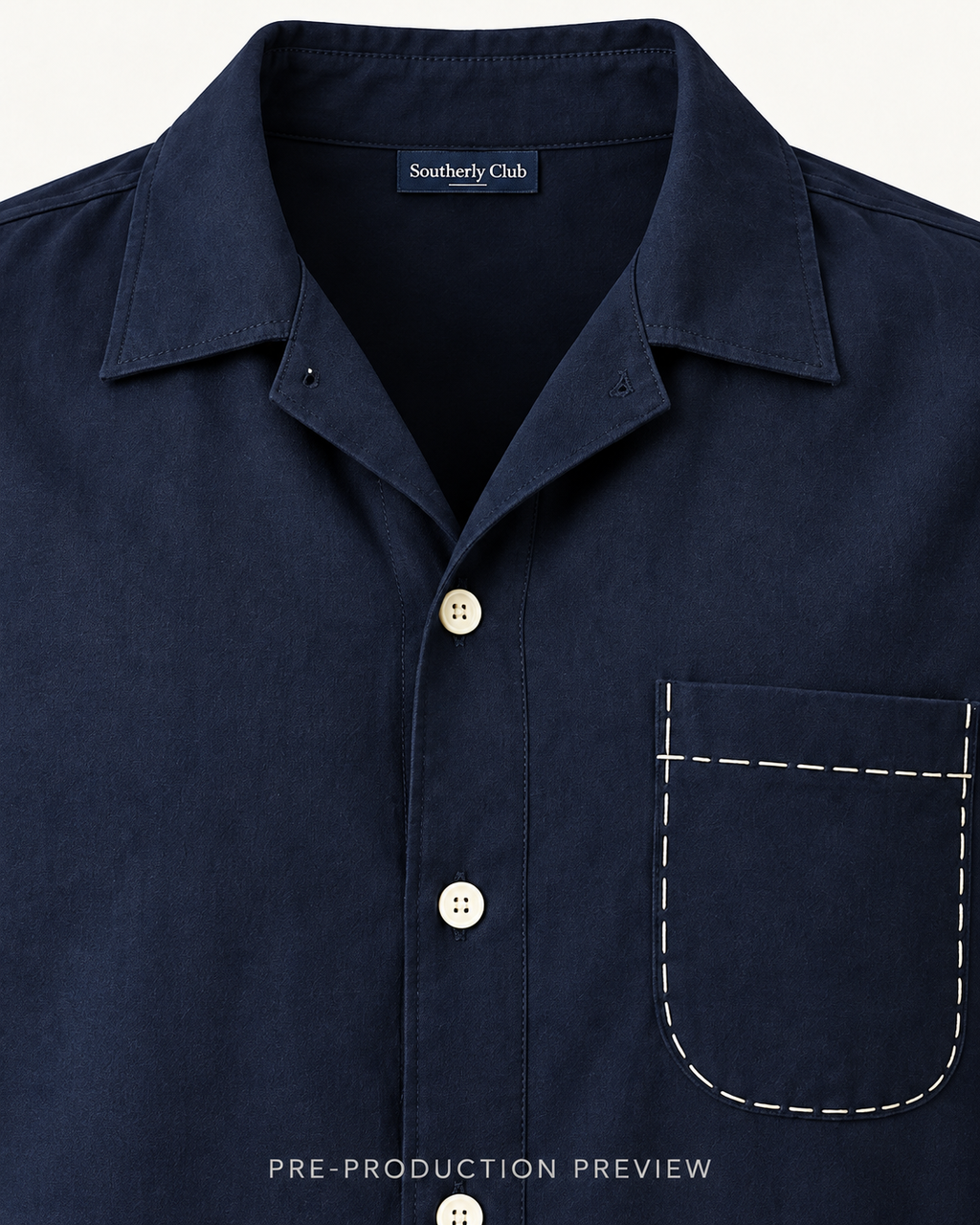Generated pre-production artwork detail preview of Contrast-stitch work shirt.