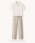 Generated pre-production front preview of Stone pleat trousers.