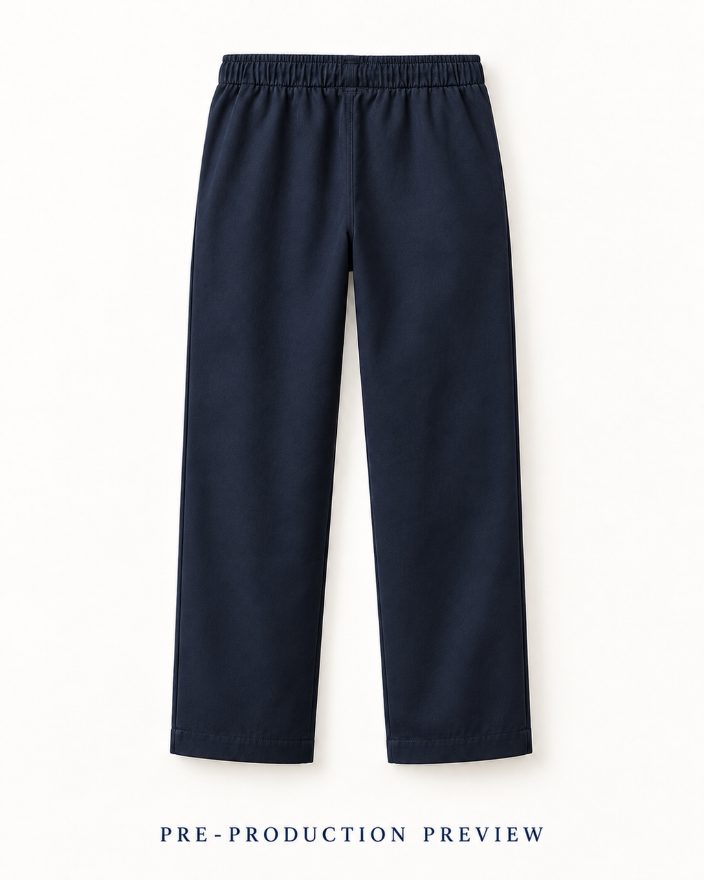 Generated pre-production back preview of Navy drawcord trousers.