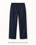Generated pre-production back preview of Navy drawcord trousers.