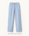 Generated pre-production front preview of Blue stripe trousers.