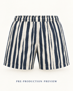 Generated pre-production back preview of Broken stripe swim shorts.