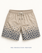 Generated pre-production flat lay preview of Stone pebble swim shorts.