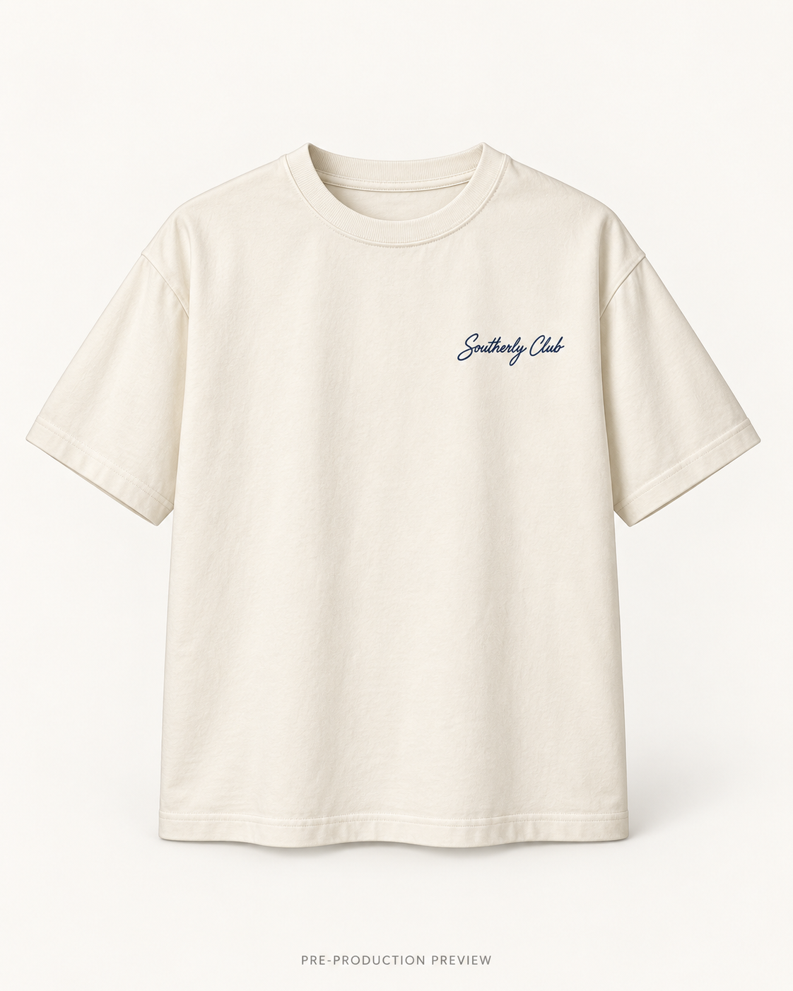 Generated pre-production front preview of Mooring Study Graphic Tee 001.