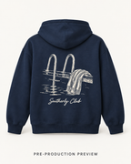Generated pre-production back preview of Landing Steps Graphic Hoodie 002.