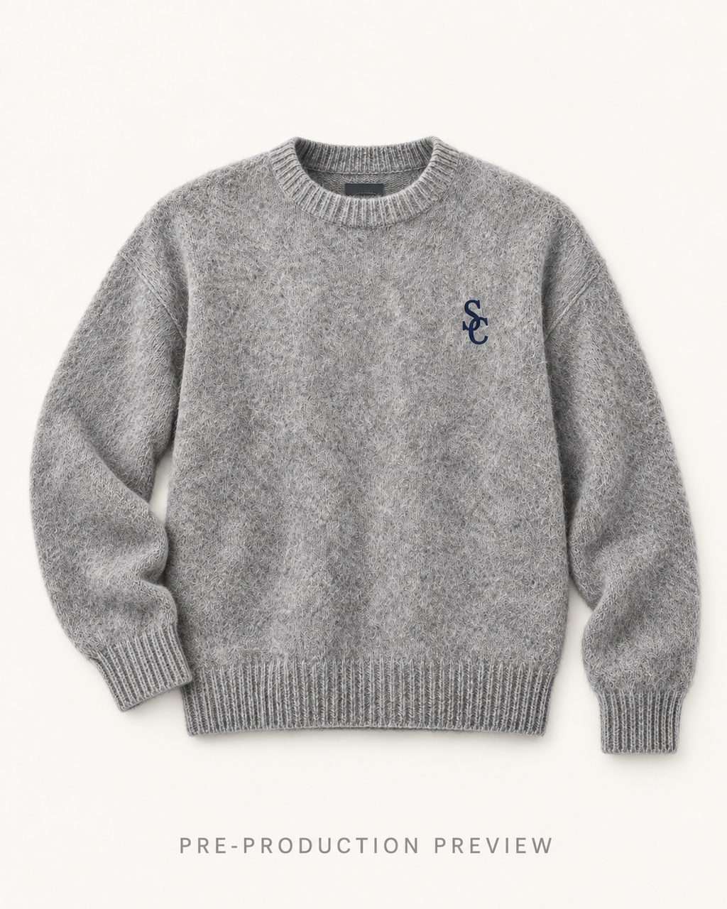 Generated pre-production flat lay preview of Southerly Brushed Crew Knit 003.