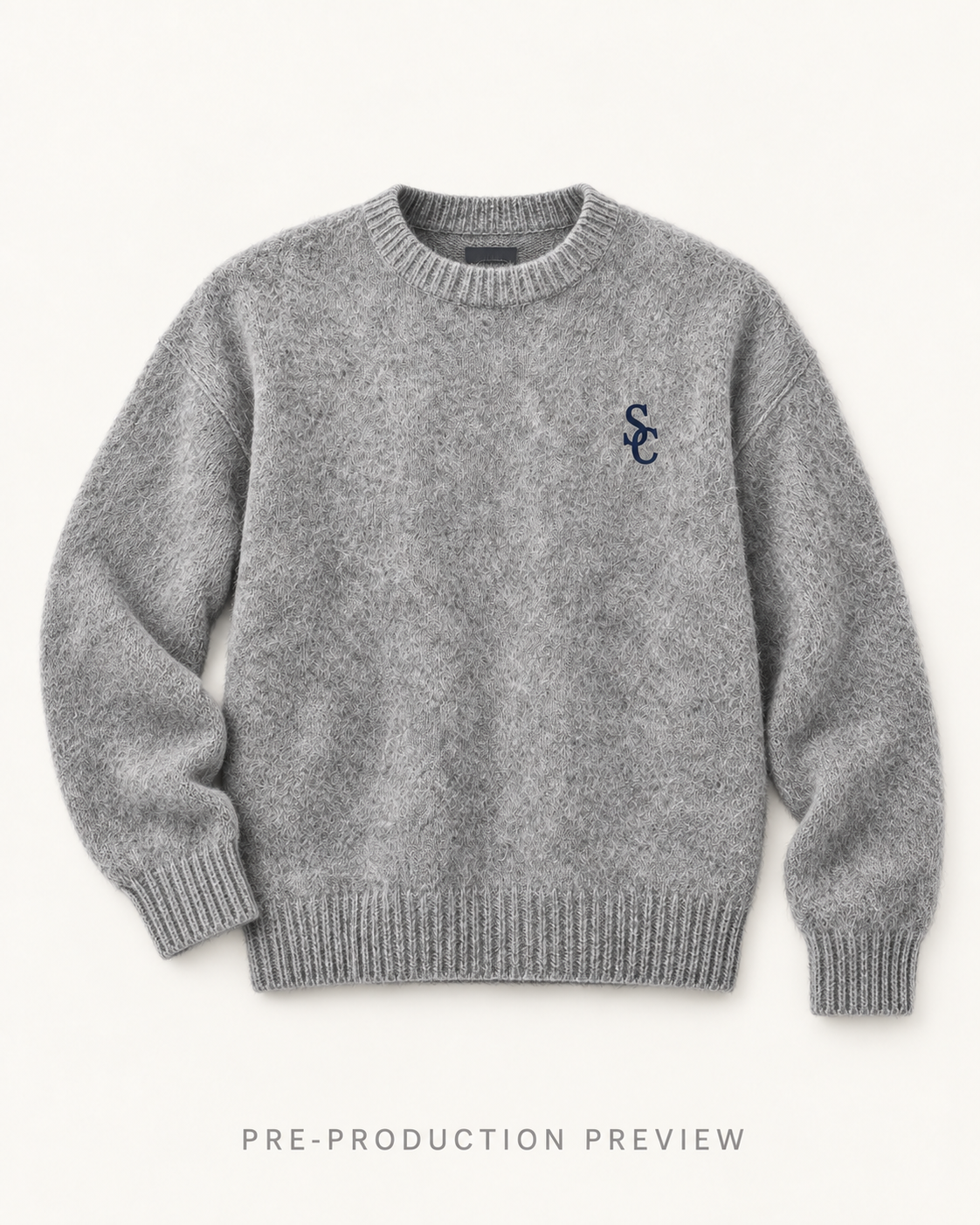Generated pre-production flat lay preview of Southerly Brushed Crew Knit 003.