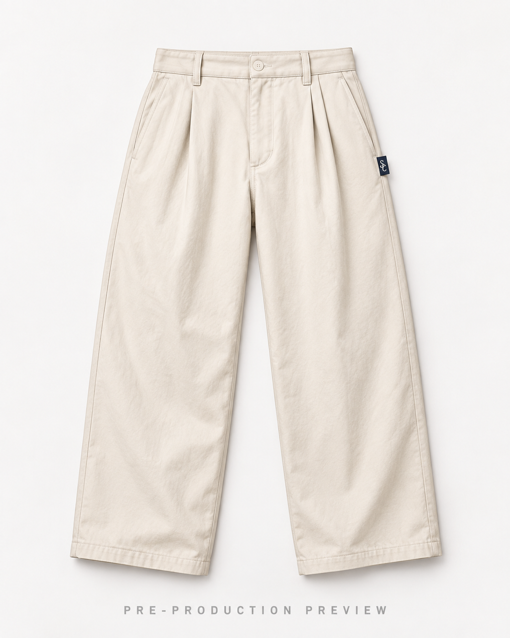 Generated pre-production flat lay preview of Southerly Pleated Suit Trouser 004.
