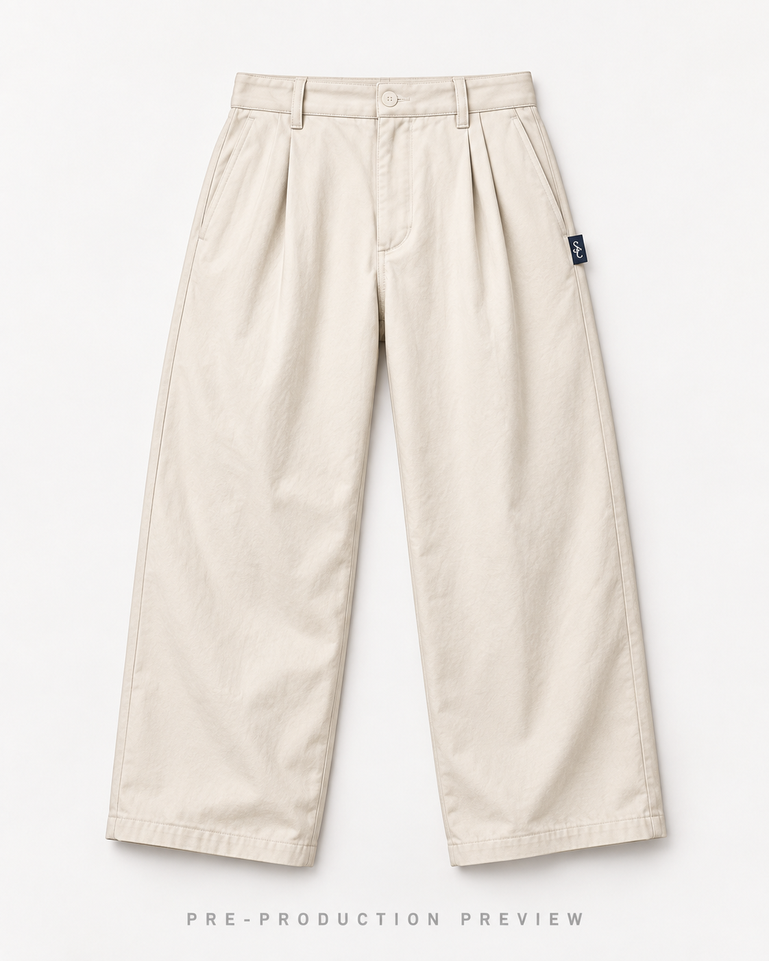 Generated pre-production flat lay preview of Southerly Pleated Suit Trouser 004.