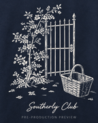 Generated pre-production artwork detail preview of Courtyard Gate Graphic Long-Sleeve Tee 005.