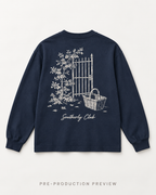 Generated pre-production flat lay preview of Courtyard Gate Graphic Long-Sleeve Tee 005.