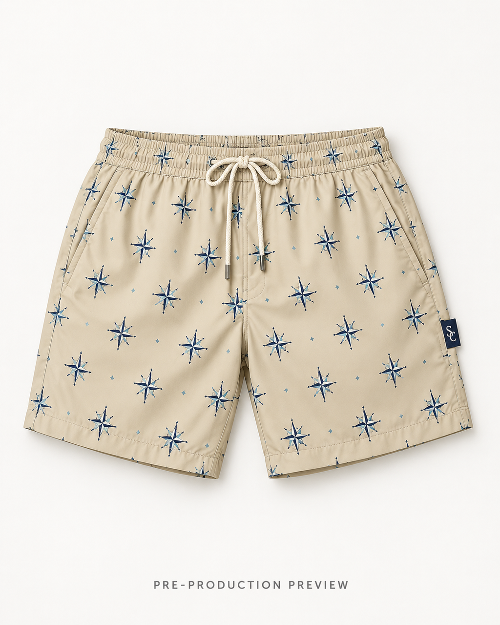 Generated pre-production flat lay preview of Southerly Swim Short 007.