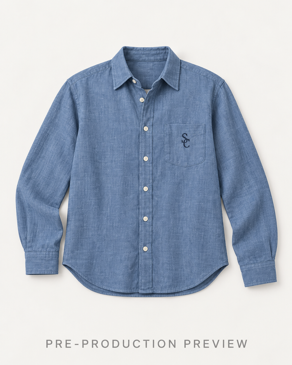 Generated pre-production flat lay preview of Southerly Summer Shirt 008.