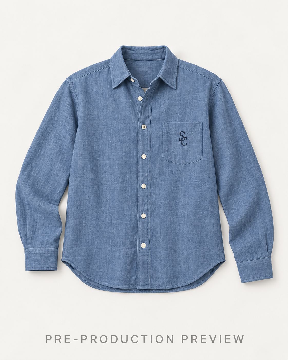 Generated pre-production flat lay preview of Southerly Summer Shirt 008.