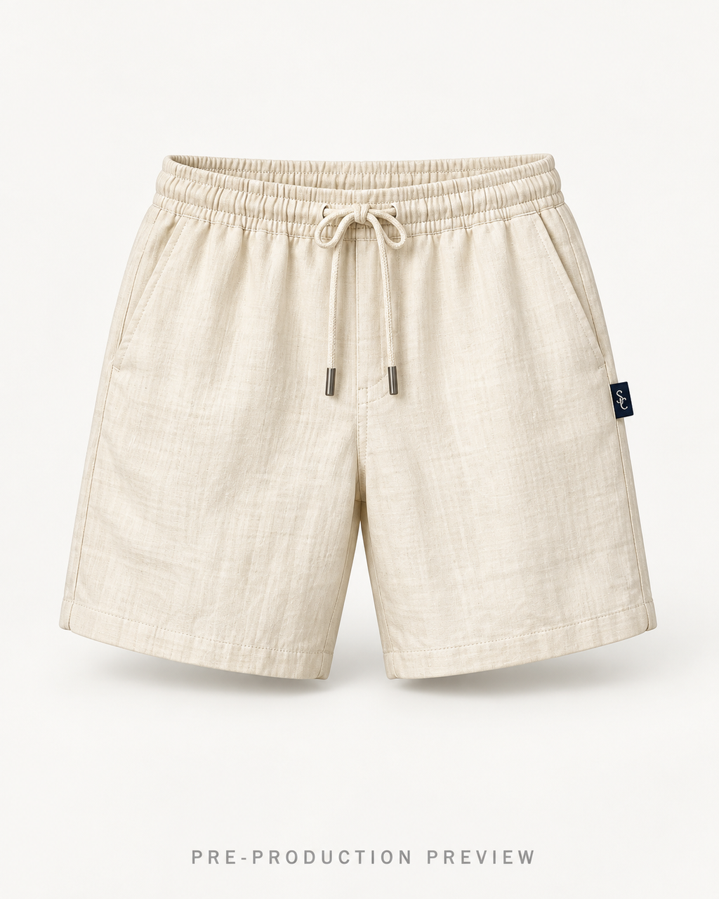 Generated pre-production front preview of Southerly Linen Short 009.