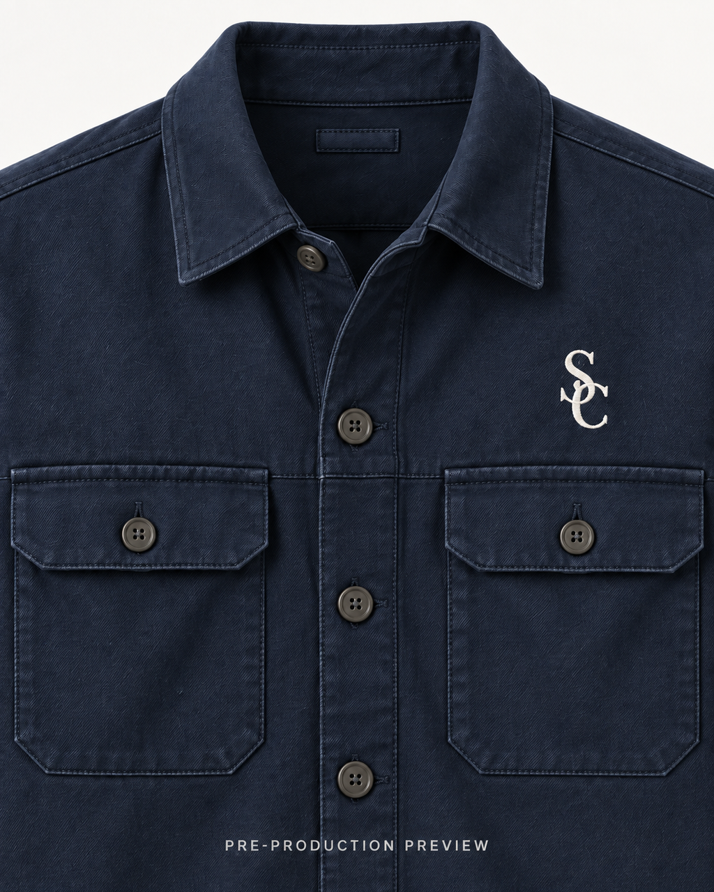 Generated pre-production artwork detail preview of Southerly Cotton Overshirt 010.