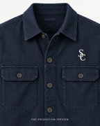 Generated pre-production artwork detail preview of Southerly Cotton Overshirt 010.