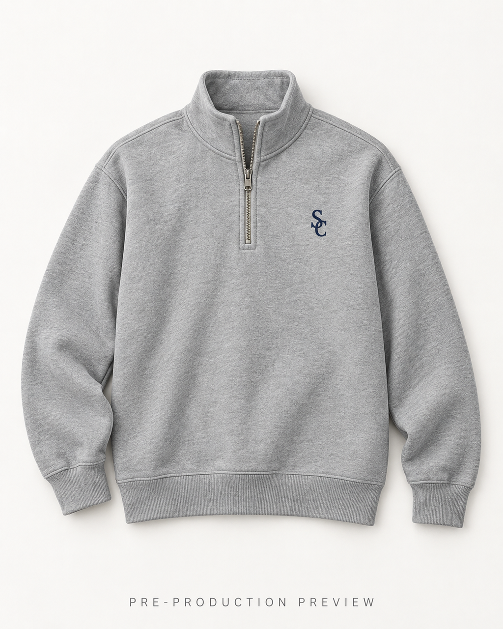 Generated pre-production flat lay preview of Southerly Quarter-Zip Sweatshirt 011.