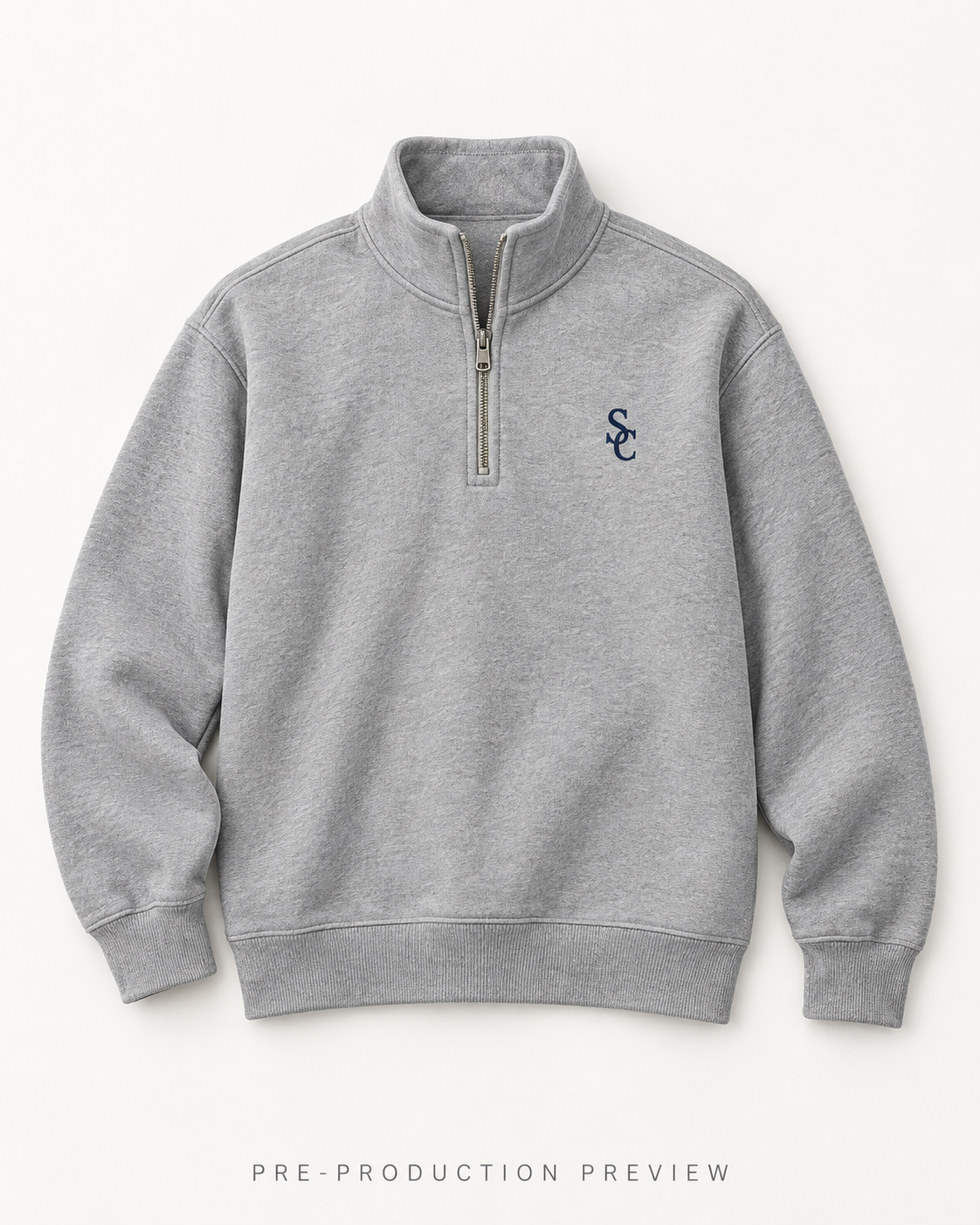 Generated pre-production flat lay preview of Southerly Quarter-Zip Sweatshirt 011.