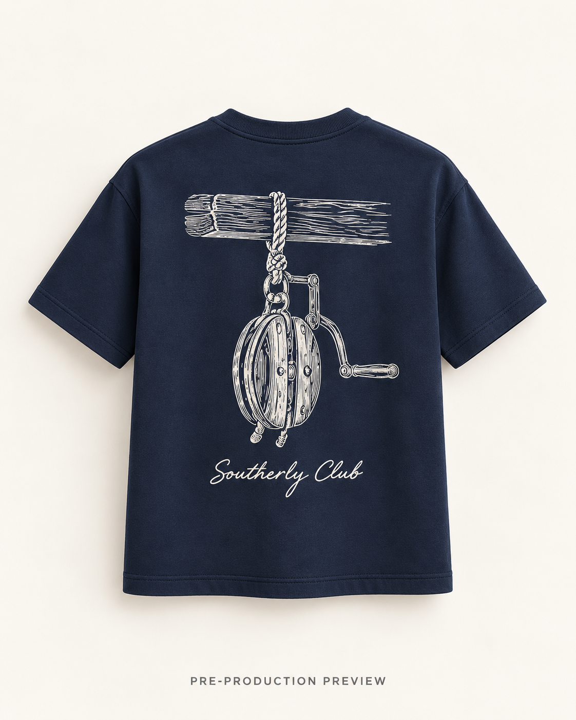 Generated pre-production back preview of Rope Pulley Graphic Tee 013.