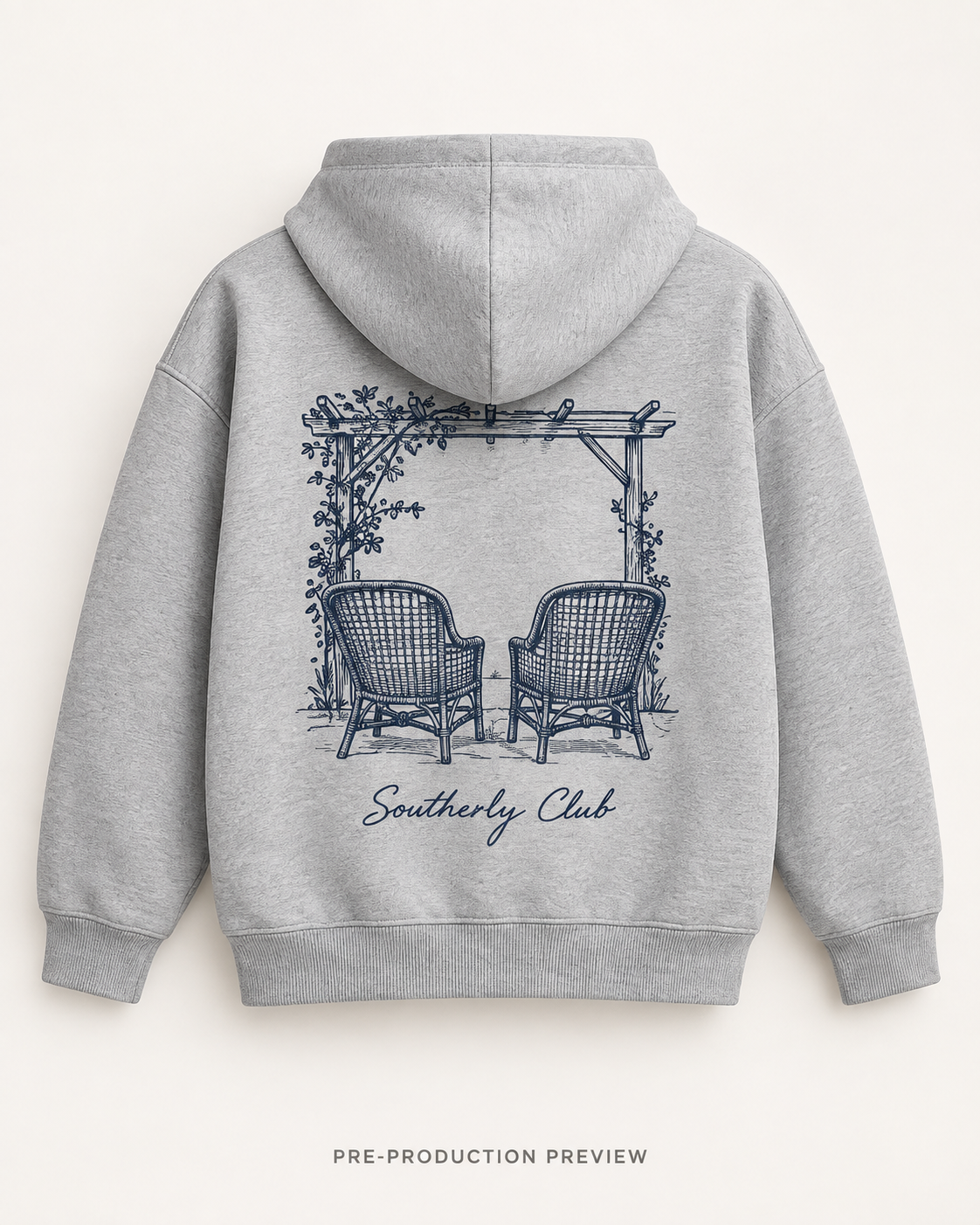 Generated pre-production back preview of Veranda Chairs Graphic Hoodie 014.