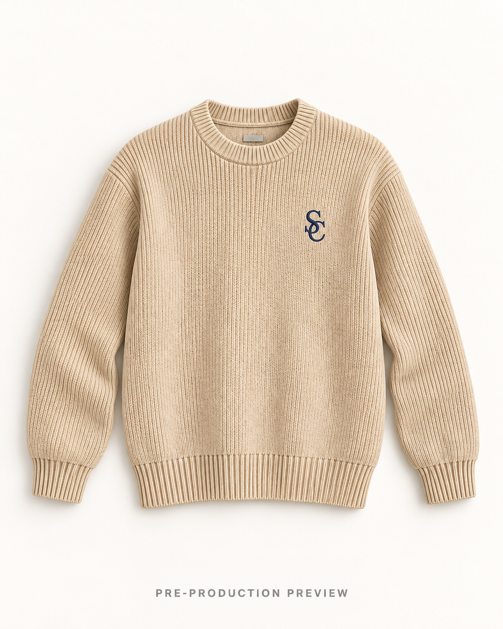Generated pre-production flat lay preview of Southerly Crew Knit 015.