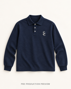 Generated pre-production flat lay preview of Southerly Long-Sleeve Polo 018.