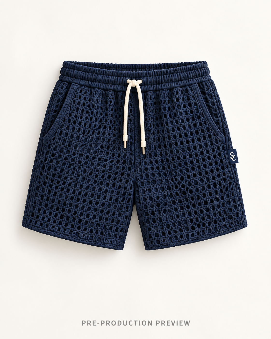 Generated pre-production front preview of Southerly Crochet Short 021.