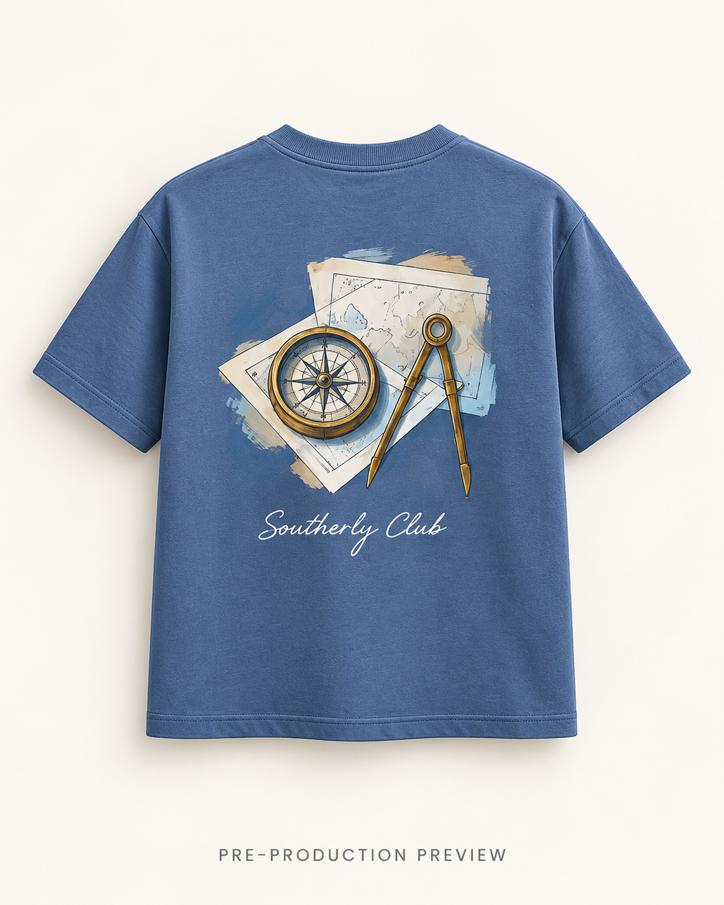 Generated pre-production back preview of Navigation Desk Graphic Tee 024.