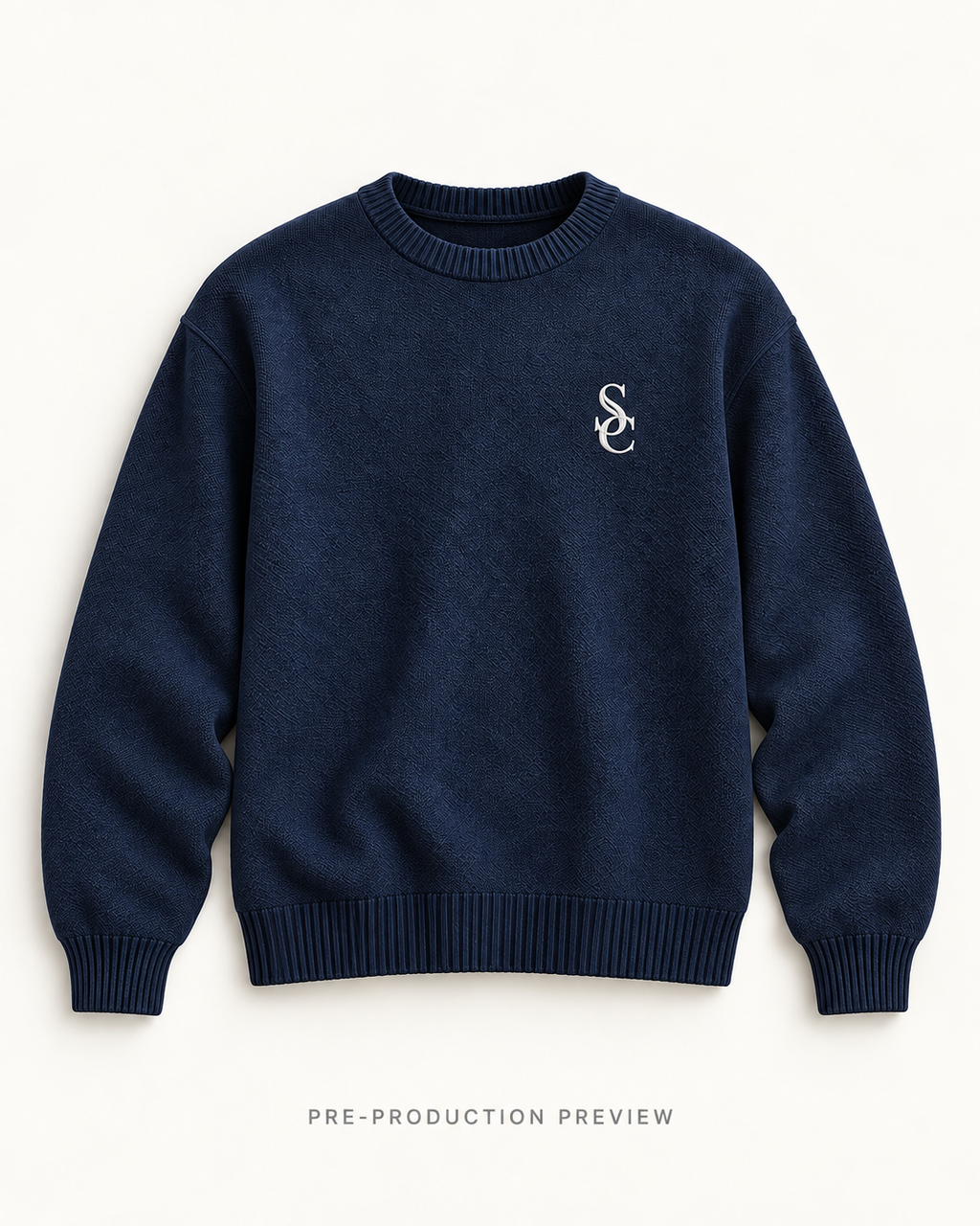 Generated pre-production flat lay preview of Southerly Crew Knit 026.