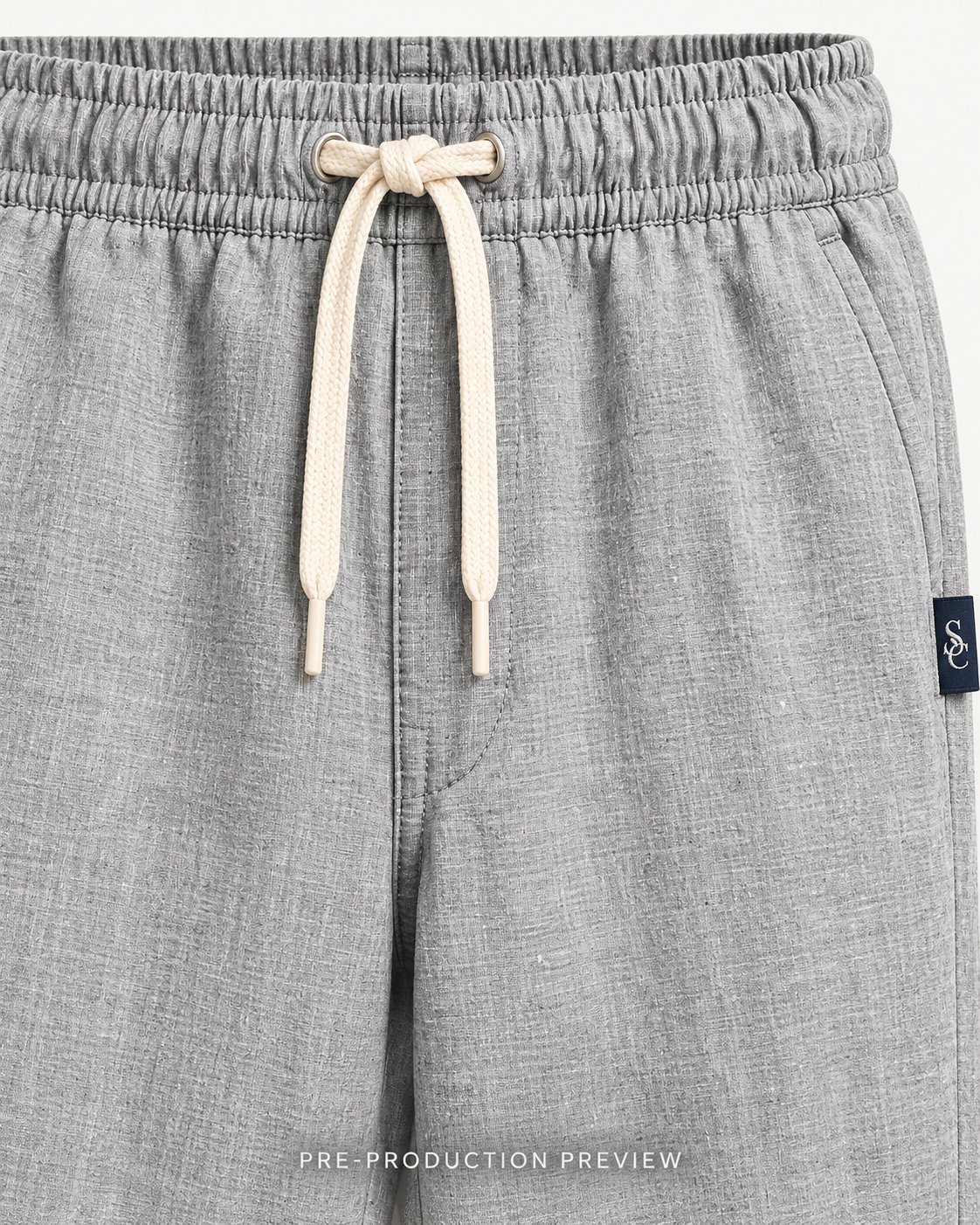 Generated pre-production artwork detail preview of Southerly Linen Trouser 027.