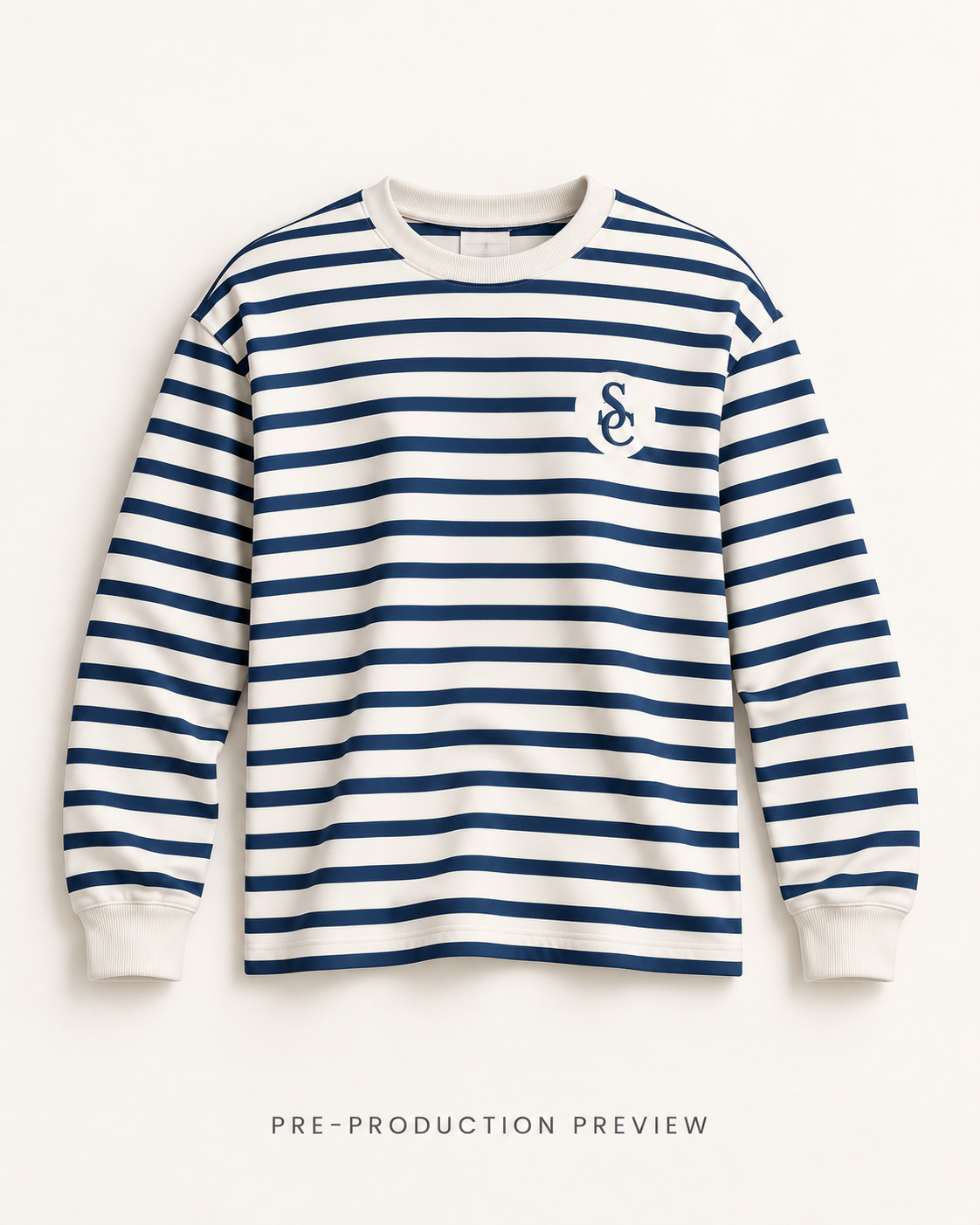 Generated pre-production flat lay preview of Southerly Stripe Long-Sleeve Tee 028.