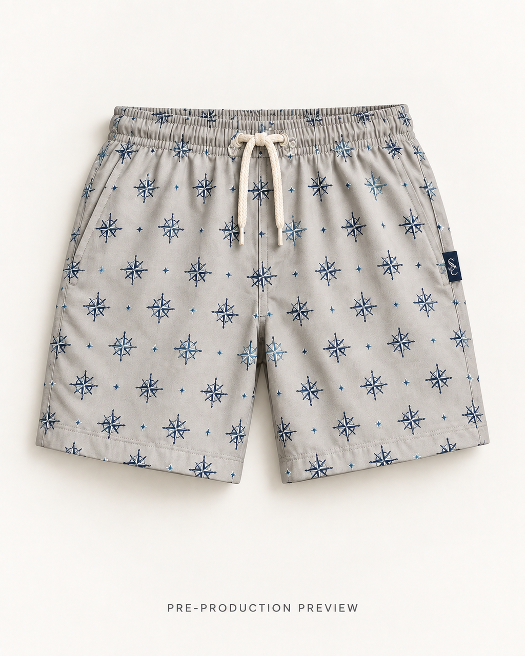 Generated pre-production flat lay preview of Southerly Swim Short 030.
