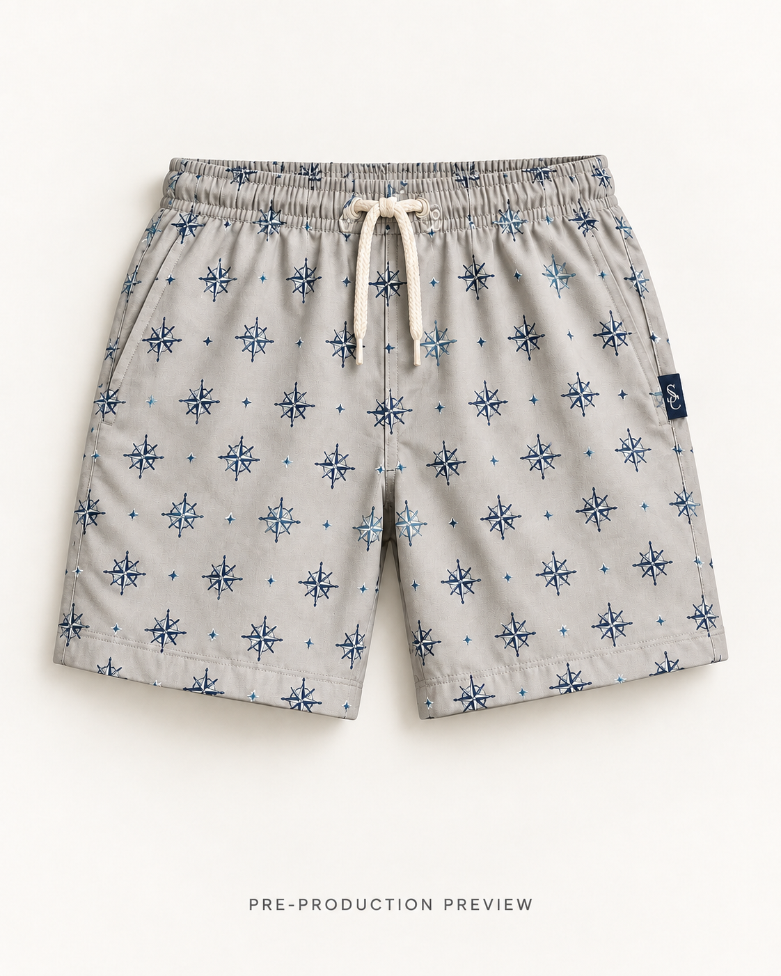 Generated pre-production flat lay preview of Southerly Swim Short 030.