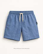 Generated pre-production flat lay preview of Southerly Linen Short 032.