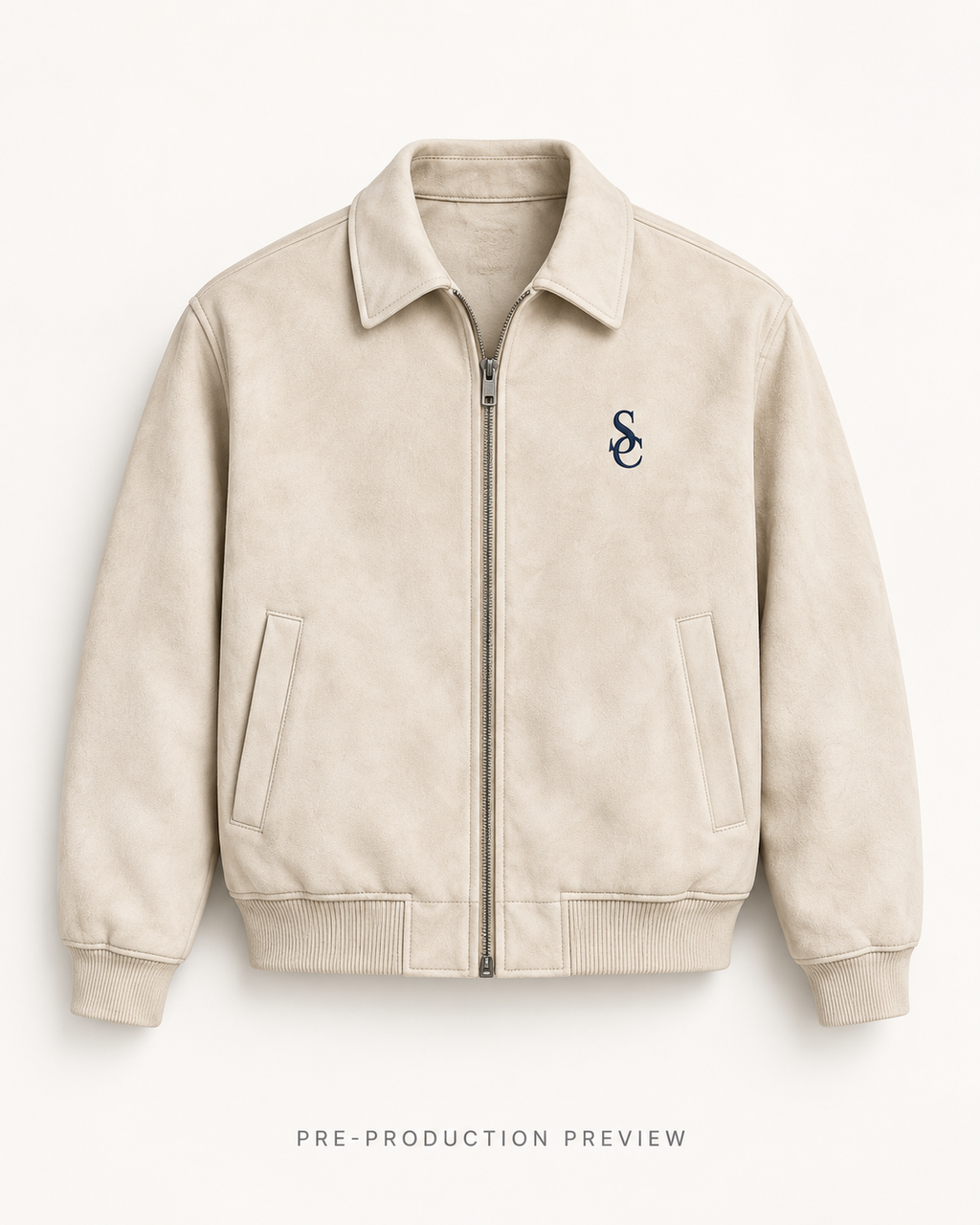 Generated pre-production front preview of Southerly Suede Blouson 033.