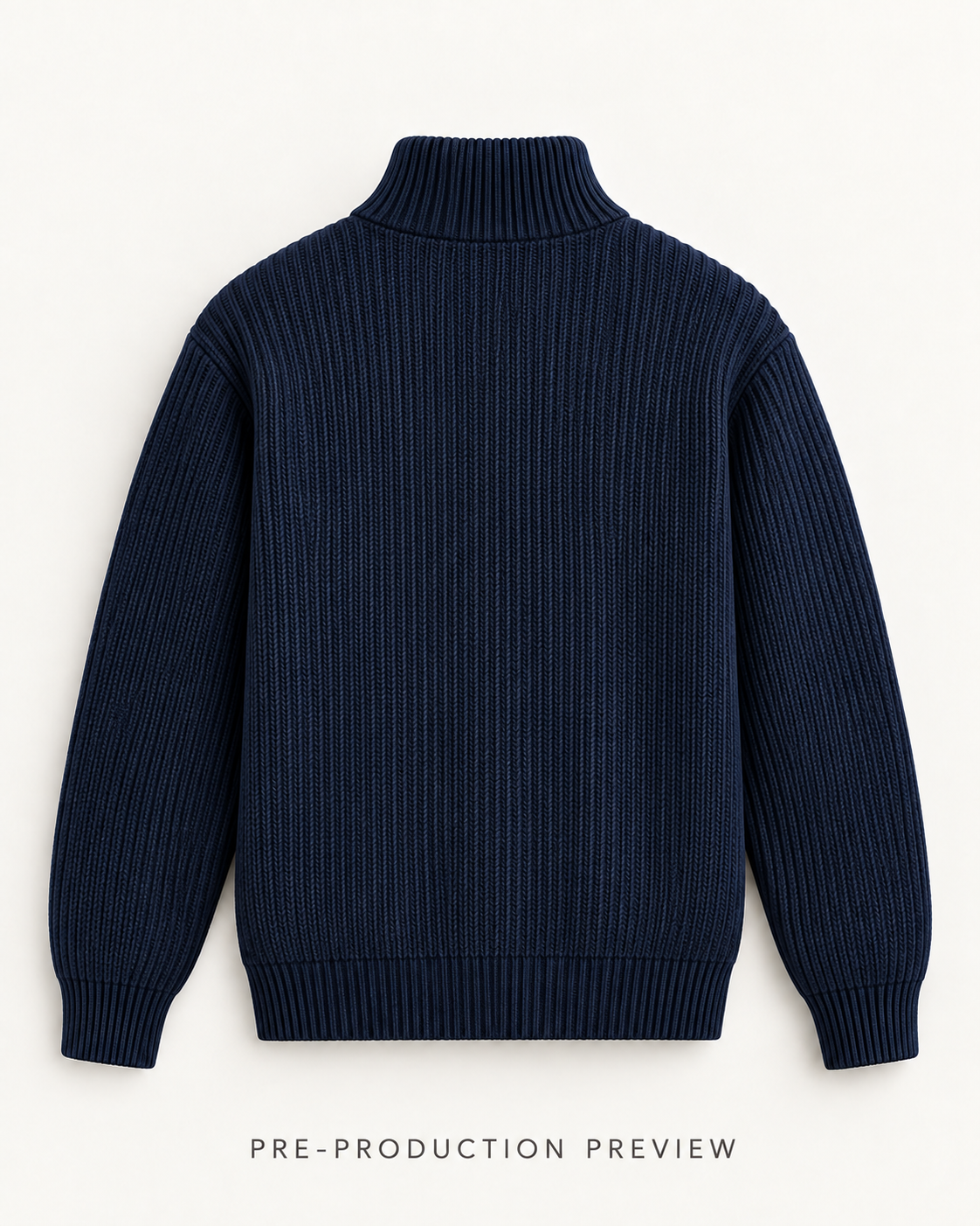 Generated pre-production back preview of Southerly Wool Half-Zip 034.