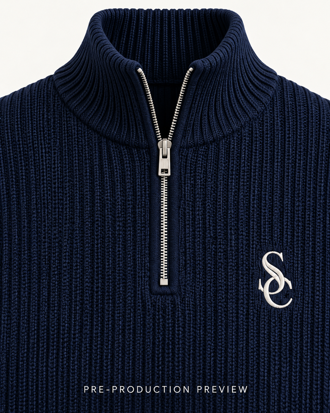 Generated pre-production artwork detail preview of Southerly Wool Half-Zip 034.