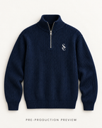 Generated pre-production flat lay preview of Southerly Wool Half-Zip 034.