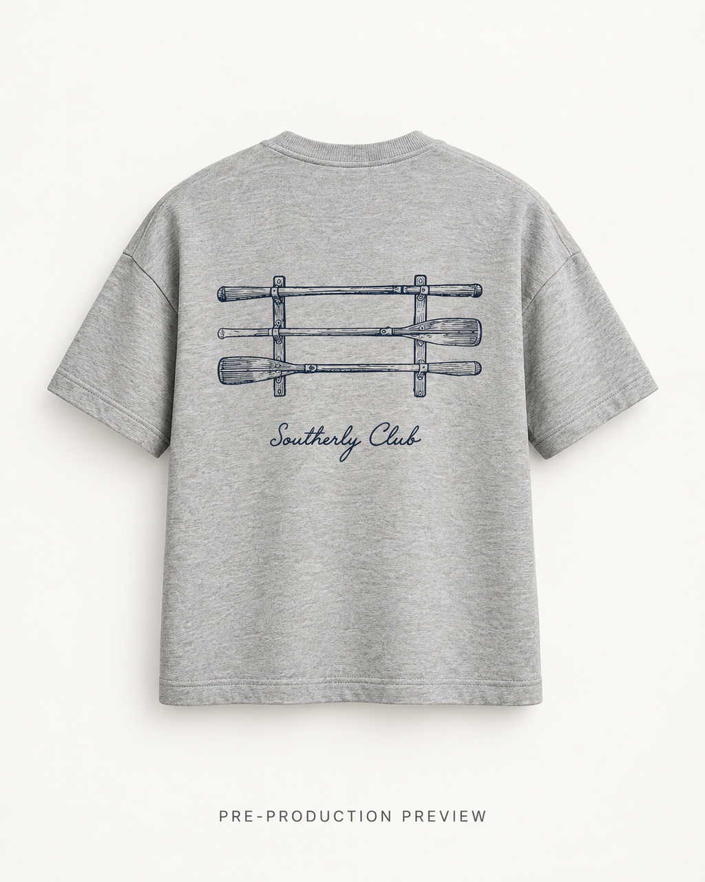 Generated pre-production back preview of Oar Rack Graphic Tee 035.
