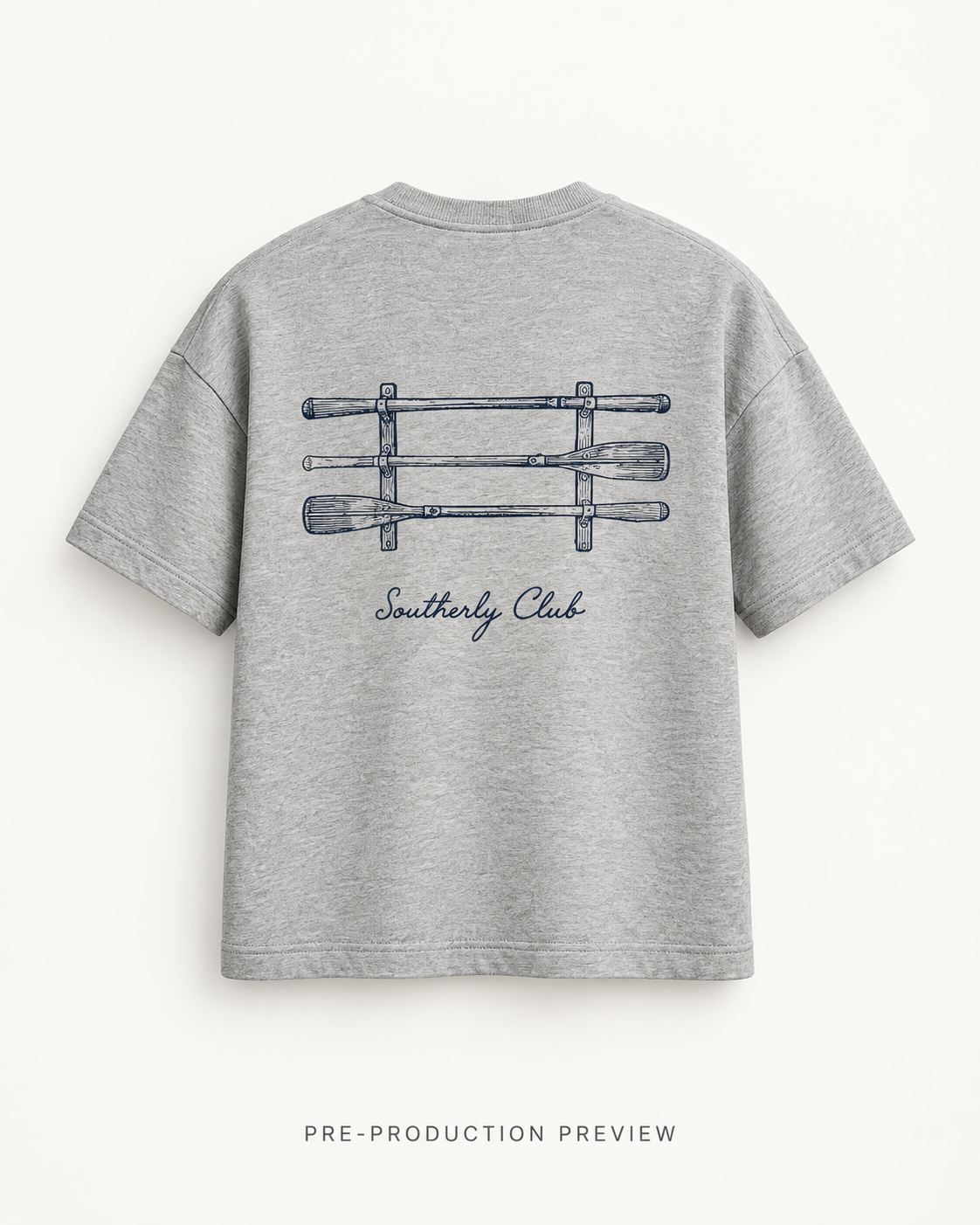 Generated pre-production back preview of Oar Rack Graphic Tee 035.