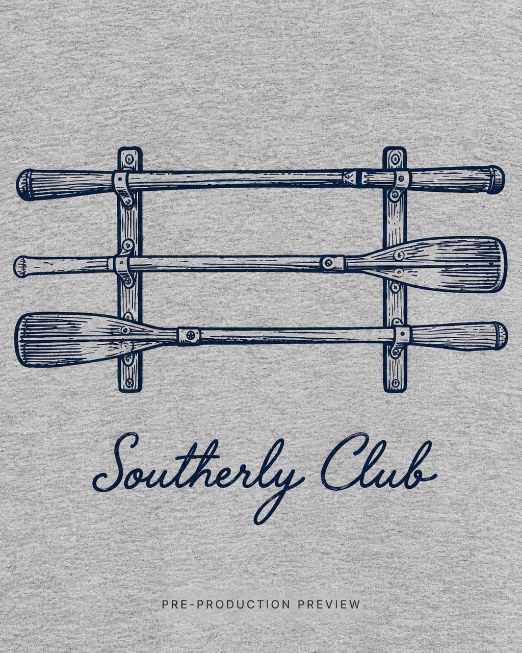 Generated pre-production artwork detail preview of Oar Rack Graphic Tee 035.