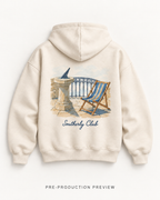 Generated pre-production flat lay preview of Sundial Study Graphic Hoodie 036.