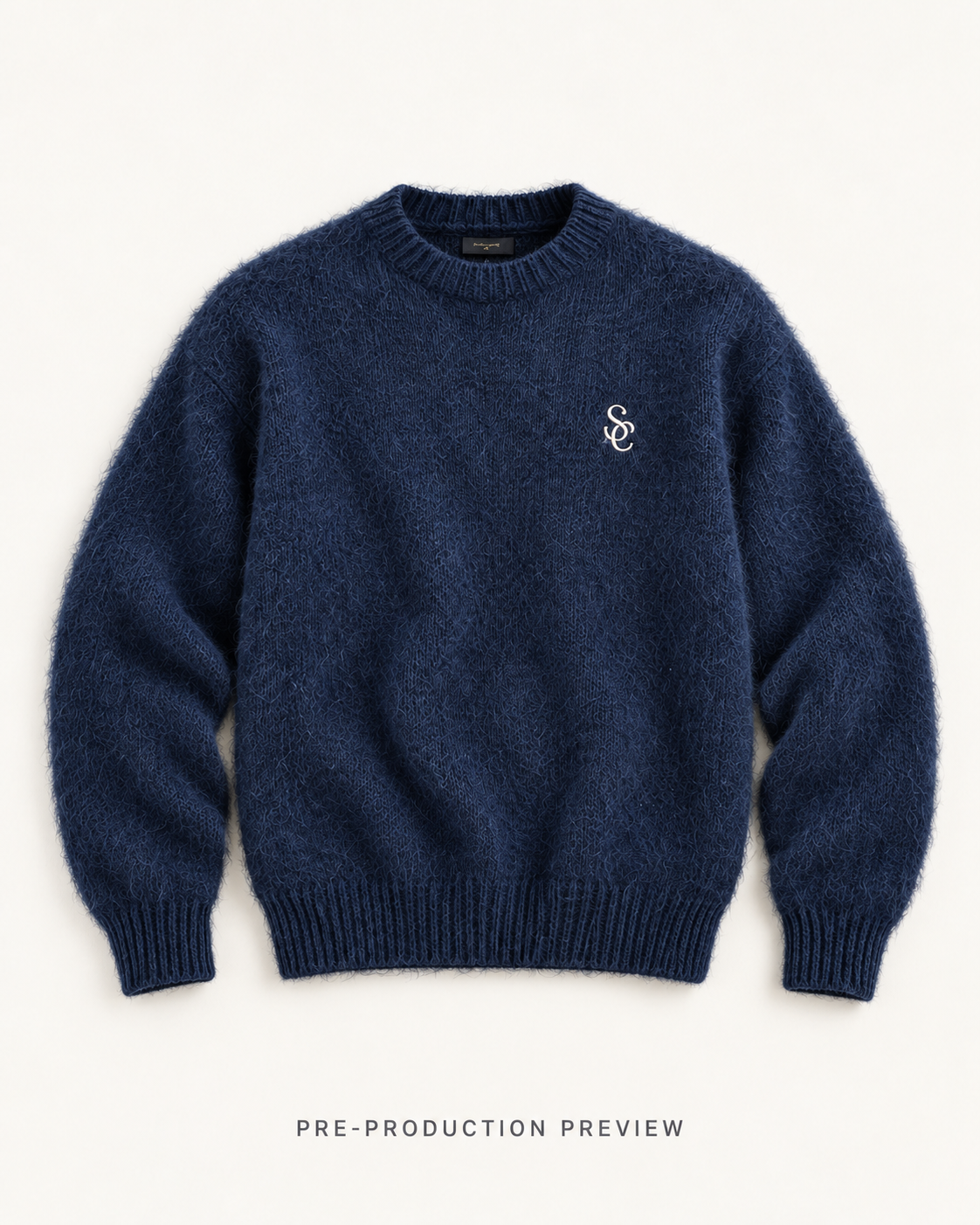 Generated pre-production flat lay preview of Southerly Brushed Crew Knit 037.