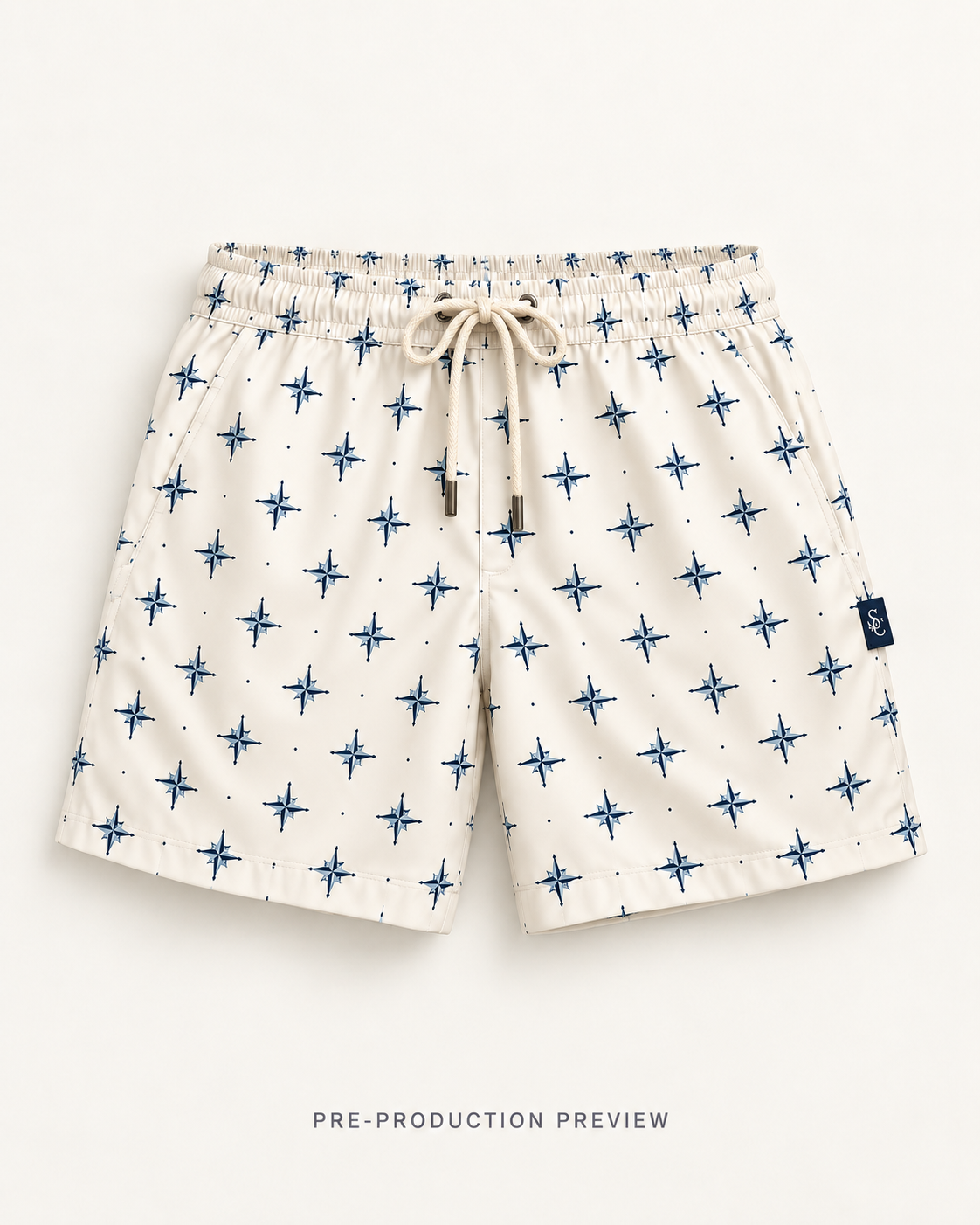 Generated pre-production flat lay preview of Southerly Swim Short 041.