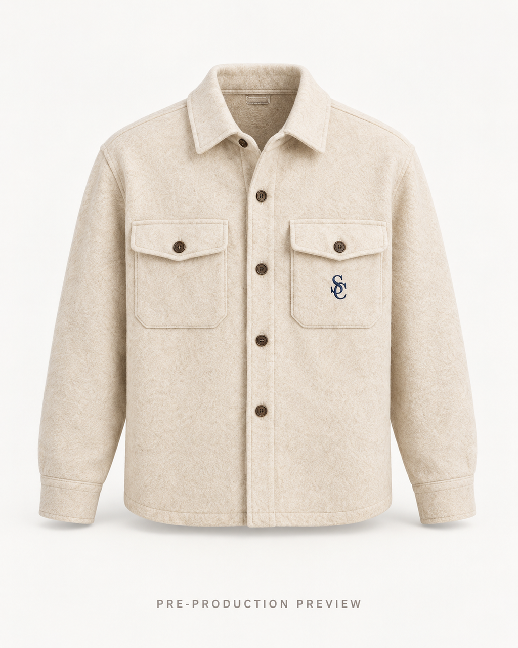 Generated pre-production front preview of Southerly Wool Overshirt 044.