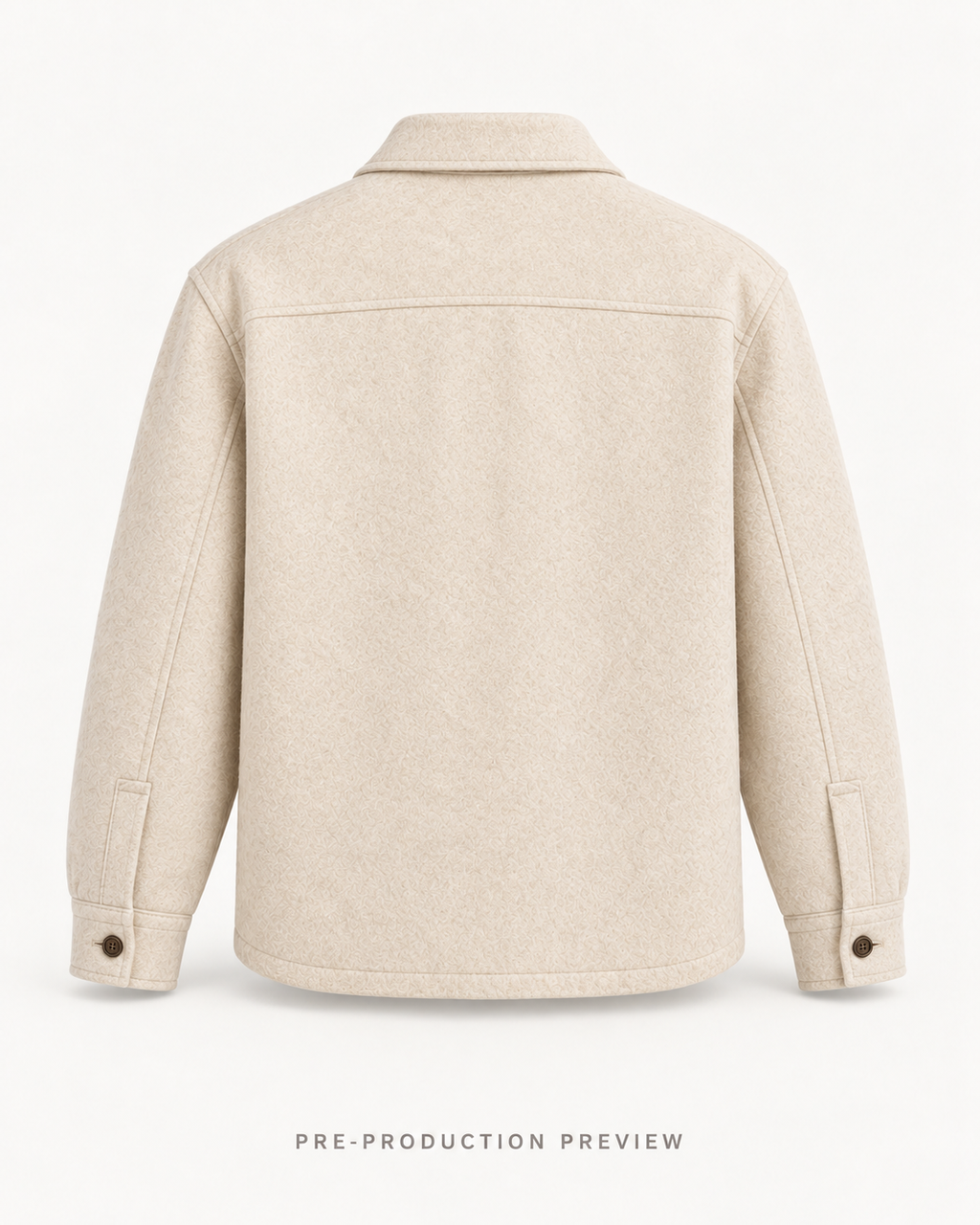 Generated pre-production back preview of Southerly Wool Overshirt 044.