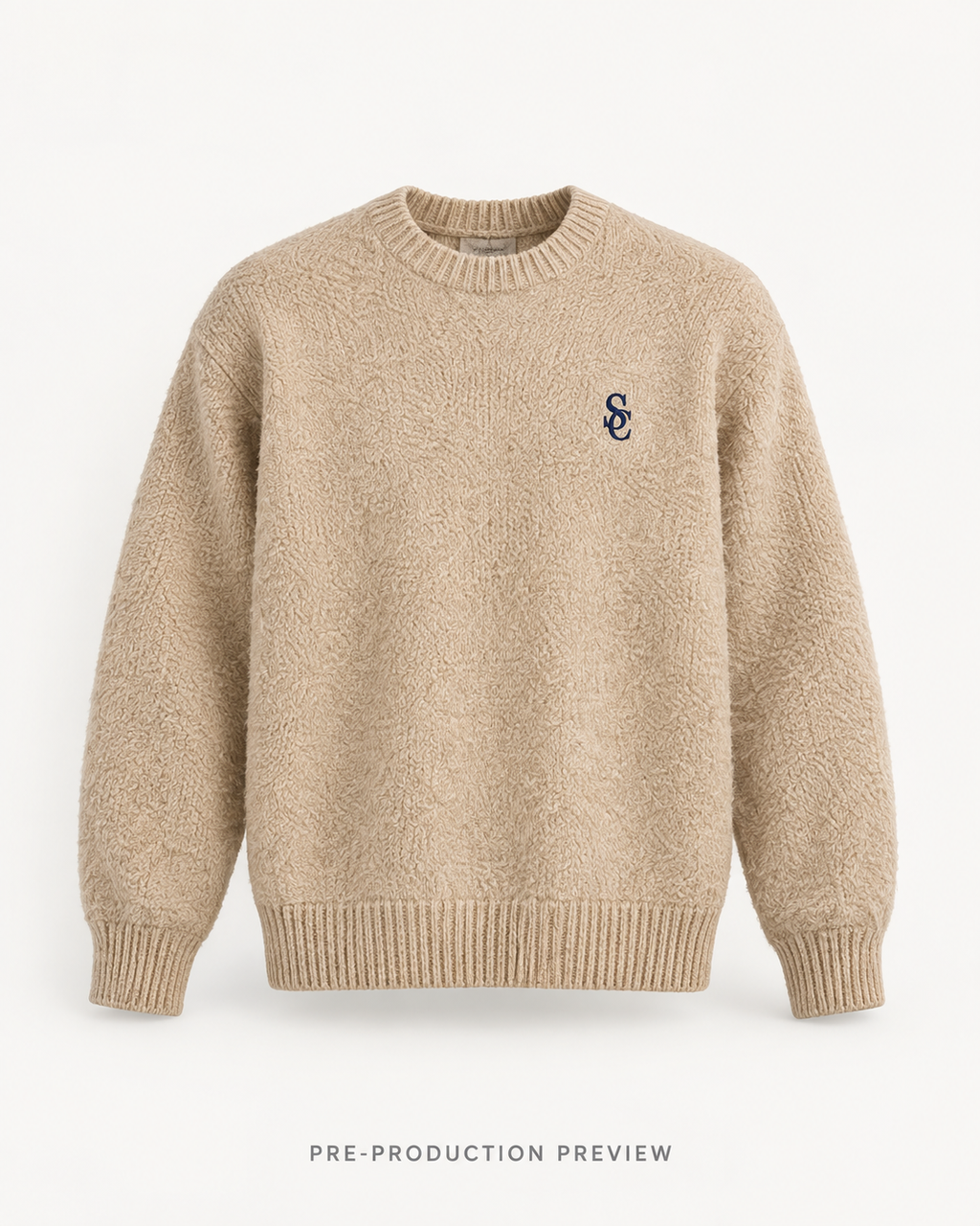 Generated pre-production front preview of Southerly Crew Knit 047.